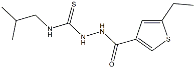 2-[(5-ethyl-3-thienyl)carbonyl]-N-isobutylhydrazinecarbothioamide Struktur