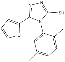 4-(2,5-dimethylphenyl)-5-(2-furyl)-4H-1,2,4-triazol-3-yl hydrosulfide Struktur