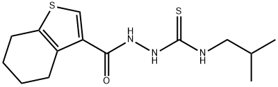 N-isobutyl-2-(4,5,6,7-tetrahydro-1-benzothien-3-ylcarbonyl)hydrazinecarbothioamide Struktur