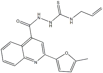 N-allyl-2-{[2-(5-methyl-2-furyl)-4-quinolinyl]carbonyl}hydrazinecarbothioamide Struktur