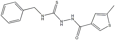 N-benzyl-2-[(5-methyl-3-thienyl)carbonyl]hydrazinecarbothioamide Struktur