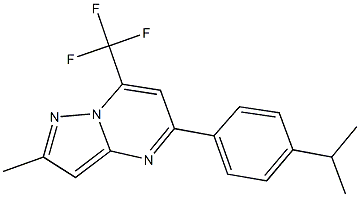 5-(4-isopropylphenyl)-2-methyl-7-(trifluoromethyl)pyrazolo[1,5-a]pyrimidine Struktur