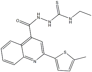 N-ethyl-2-{[2-(5-methyl-2-thienyl)-4-quinolinyl]carbonyl}hydrazinecarbothioamide Struktur