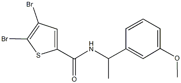 4,5-dibromo-N-[1-(3-methoxyphenyl)ethyl]-2-thiophenecarboxamide Struktur