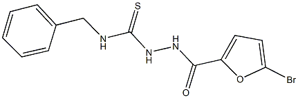 N-benzyl-2-(5-bromo-2-furoyl)hydrazinecarbothioamide Struktur