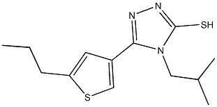 4-isobutyl-5-(5-propyl-3-thienyl)-4H-1,2,4-triazol-3-yl hydrosulfide Struktur