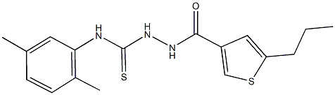 N-(2,5-dimethylphenyl)-2-[(5-propyl-3-thienyl)carbonyl]hydrazinecarbothioamide Struktur