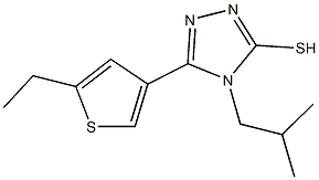 5-(5-ethyl-3-thienyl)-4-isobutyl-4H-1,2,4-triazol-3-yl hydrosulfide Struktur