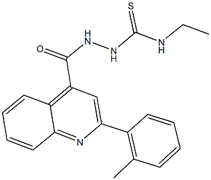 N-ethyl-2-{[2-(2-methylphenyl)-4-quinolinyl]carbonyl}hydrazinecarbothioamide Struktur