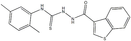 2-(1-benzothien-3-ylcarbonyl)-N-(2,5-dimethylphenyl)hydrazinecarbothioamide Struktur