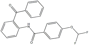 N-(2-benzoylphenyl)-4-(difluoromethoxy)benzamide Struktur