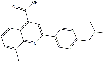 2-(4-isobutylphenyl)-8-methyl-4-quinolinecarboxylic acid Struktur