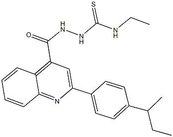 2-{[2-(4-sec-butylphenyl)-4-quinolinyl]carbonyl}-N-ethylhydrazinecarbothioamide Struktur