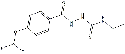 2-[4-(difluoromethoxy)benzoyl]-N-ethylhydrazinecarbothioamide Struktur