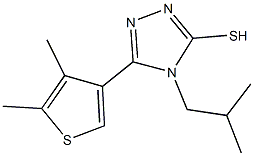 5-(4,5-dimethyl-3-thienyl)-4-isobutyl-4H-1,2,4-triazole-3-thiol Struktur