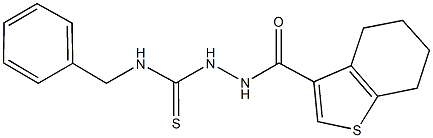 N-benzyl-2-(4,5,6,7-tetrahydro-1-benzothien-3-ylcarbonyl)hydrazinecarbothioamide Struktur