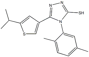 4-(2,5-dimethylphenyl)-5-(5-isopropyl-3-thienyl)-4H-1,2,4-triazol-3-yl hydrosulfide Struktur