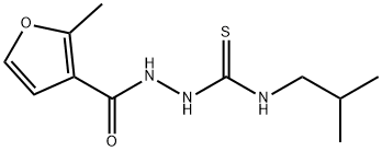 N-isobutyl-2-(2-methyl-3-furoyl)hydrazinecarbothioamide Struktur