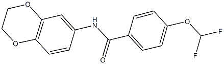 4-(difluoromethoxy)-N-(2,3-dihydro-1,4-benzodioxin-6-yl)benzamide Struktur