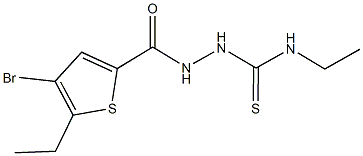 2-[(4-bromo-5-ethyl-2-thienyl)carbonyl]-N-ethylhydrazinecarbothioamide Struktur