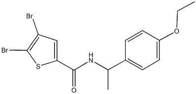 4,5-dibromo-N-[1-(4-ethoxyphenyl)ethyl]-2-thiophenecarboxamide Struktur