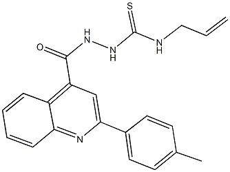 N-allyl-2-{[2-(4-methylphenyl)-4-quinolinyl]carbonyl}hydrazinecarbothioamide Struktur