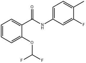 2-(difluoromethoxy)-N-(3-fluoro-4-methylphenyl)benzamide Struktur