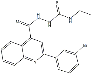 2-{[2-(3-bromophenyl)-4-quinolinyl]carbonyl}-N-ethylhydrazinecarbothioamide Struktur