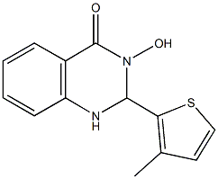 3-hydroxy-2-(3-methyl-2-thienyl)-2,3-dihydro-4(1H)-quinazolinone Struktur