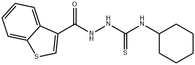 2-(1-benzothien-3-ylcarbonyl)-N-cyclohexylhydrazinecarbothioamide Struktur