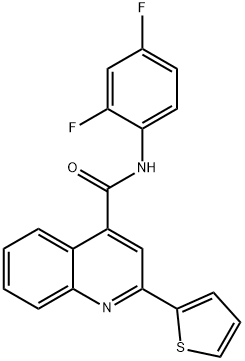 N-(2,4-difluorophenyl)-2-(2-thienyl)-4-quinolinecarboxamide Struktur