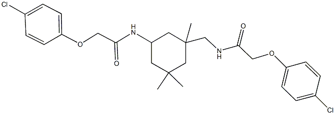 2-(4-chlorophenoxy)-N-[3-({[(4-chlorophenoxy)acetyl]amino}methyl)-3,5,5-trimethylcyclohexyl]acetamide Struktur