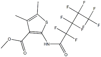 methyl 4,5-dimethyl-2-[(2,2,3,3,4,4,5,5,5-nonafluoropentanoyl)amino]-3-thiophenecarboxylate Struktur