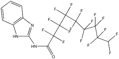 N-(1H-benzimidazol-2-yl)-2,2,3,3,4,4,5,5,6,6,7,7,8,8,9,9-hexadecafluorononanamide Struktur