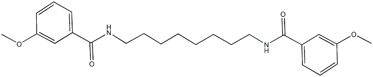 3-methoxy-N-{8-[(3-methoxybenzoyl)amino]octyl}benzamide Struktur