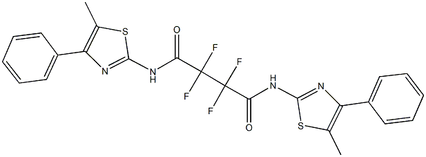 2,2,3,3-tetrafluoro-N~1~,N~4~-bis(5-methyl-4-phenyl-1,3-thiazol-2-yl)succinamide Struktur