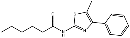 N-(5-methyl-4-phenyl-1,3-thiazol-2-yl)hexanamide Struktur