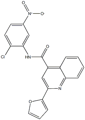 N-{2-chloro-5-nitrophenyl}-2-(2-furyl)-4-quinolinecarboxamide Struktur