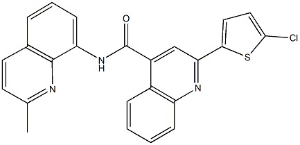 2-(5-chloro-2-thienyl)-N-(2-methyl-8-quinolinyl)-4-quinolinecarboxamide Struktur