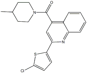 2-(5-chloro-2-thienyl)-4-[(4-methyl-1-piperidinyl)carbonyl]quinoline Struktur