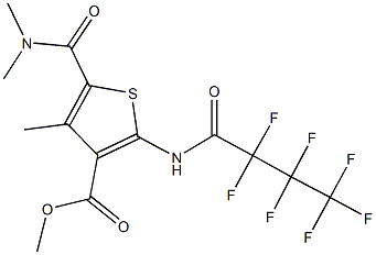 methyl 5-[(dimethylamino)carbonyl]-2-[(2,2,3,3,4,4,4-heptafluorobutanoyl)amino]-4-methyl-3-thiophenecarboxylate Struktur