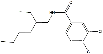 3,4-dichloro-N-(2-ethylhexyl)benzamide Struktur