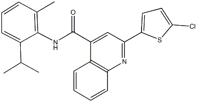 2-(5-chloro-2-thienyl)-N-(2-isopropyl-6-methylphenyl)-4-quinolinecarboxamide Struktur