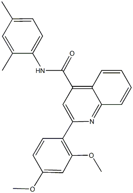 2-(2,4-dimethoxyphenyl)-N-(2,4-dimethylphenyl)-4-quinolinecarboxamide Struktur