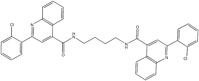 2-(2-chlorophenyl)-N-[4-({[2-(2-chlorophenyl)-4-quinolinyl]carbonyl}amino)butyl]-4-quinolinecarboxamide Struktur