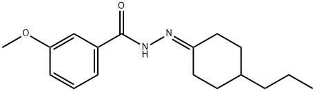 3-methoxy-N'-(4-propylcyclohexylidene)benzohydrazide Struktur