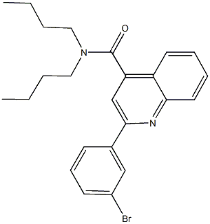 2-(3-bromophenyl)-N,N-dibutyl-4-quinolinecarboxamide Struktur