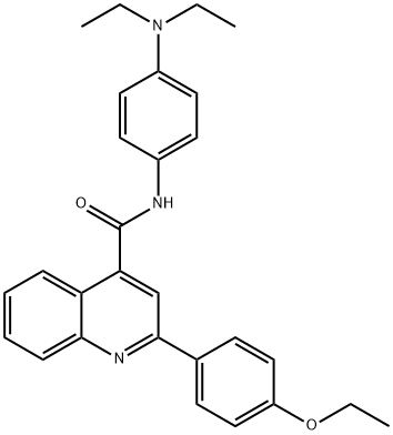 N-[4-(diethylamino)phenyl]-2-(4-ethoxyphenyl)-4-quinolinecarboxamide Struktur