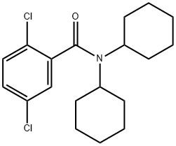 2,5-dichloro-N,N-dicyclohexylbenzamide Struktur