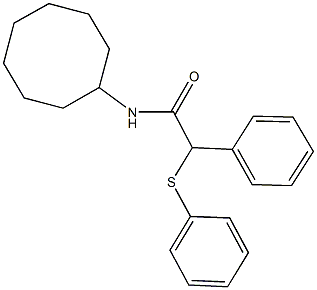 N-cyclooctyl-2-phenyl-2-(phenylsulfanyl)acetamide Struktur